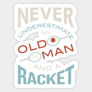 Funny Mens Tennis Saying Sticker